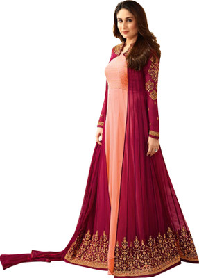 YOYO Fashion Anarkali Gown(Maroon)