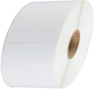 youtech 50MMX25MM (2.inchX1.inch) Barcode Label 1''up Self-adhesive Paper Label (White) 1ROLL 2000 LABELS set of 1 Roll Self Adhesive Paper Label(White)