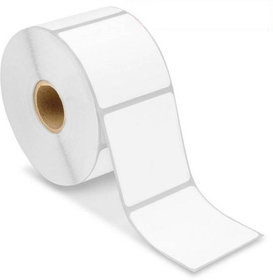 youtech 75MMX75MM (3inch X3inch) Barcode Label Self-adhesive Paper Label (White) 1ROLL 600 LABELS set of 1 Roll Labels In Roll, Permanent Self Adhesive Paper Label(White)