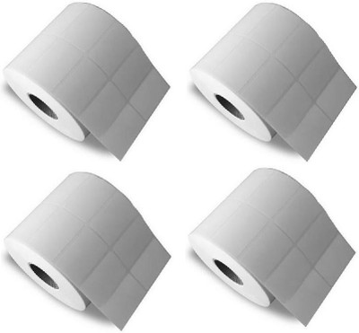 youtech 50MMX25MM (2.inchX1.inch) Barcode Label 2''up Self-adhesive Paper Label (White) 1ROLL 4000 LABELS set of 4 Roll Labels In Roll, Permanent Self Adhesive Paper Label(White)