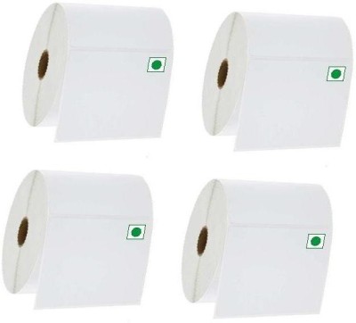 youtech 75MMX50MM (3inchX2inch) Barcode Label With VEG Logo -Self-adhesive Paper Label (White) 1ROLL 1000 LABELS set of 4 Roll Labels In Roll, Permanent Self Adhesive Paper Label(White)