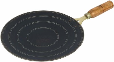 Engarc Iron Flat Tawa for Roti Chapati with (V) Wooden Handle Tawa 30.48 cm diameter(Iron)