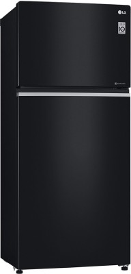 LG 546 L Frost Free Double Door 2 Star Refrigerator with with Door Cooling(Black Glass, GN-C702SGGU)