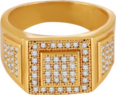 Oceanfashion men's boys ring Brass Diamond Gold Plated Ring Brass Gold Plated Ring