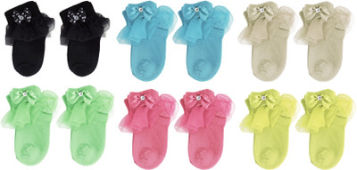 FULLY Baby Girls Solid Ankle Length(Pack of 6)