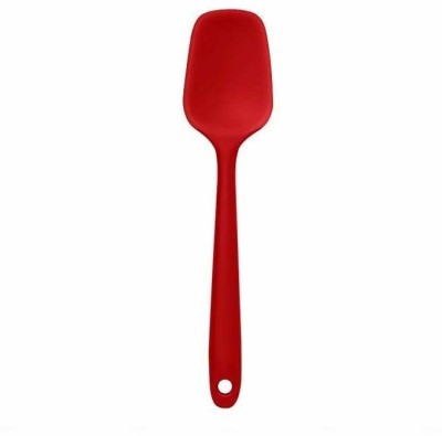 Baskety Silicone Non-Stick Heat Resistant Kitchen Utensil| Spatula Spoon Small 20.6cm |Set of 1 RED Non-Stick Spatula(Pack of 1)