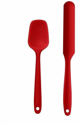 P-PLUS INTERNATIONAL Spatula Spoon Small 20.6cm+Spatula Spreader/Butter knife 24cm|Pack of 2 RED Non-Stick Spatula(Pack of 2)
