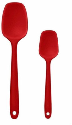 P-PLUS INTERNATIONAL Spatula Spoon Big 27cm+Spatula Spoon Small 20.6cm|Pack of 2 RED Non-Stick Spatula(Pack of 2)