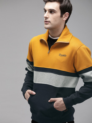 Roadster Full Sleeve Color Block Men Sweatshirt