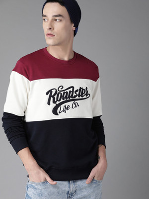 Roadster Full Sleeve Color Block Men Sweatshirt