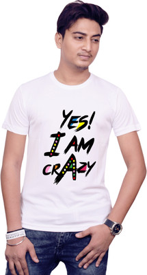 NITYANAND CREATIONS Printed Men Round Neck White T-Shirt