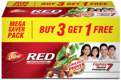 Dabur Red Toothpaste(450 g, Pack of 3)