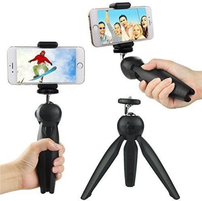 KWISH mini tripod stand mobile mount clip YT-228 for digital camera DSLR iPhone android phone smartphones selfie sticks universal mobile holder Tripod(Black, Supports Up to 1000 g)
