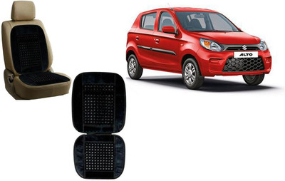 Auto Kite Wooden Bead, Velvet Seating Pad For  Maruti Suzuki Alto 800(Front Seats, Back Seats Black)