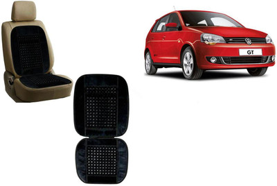 Auto Kite Wooden Bead, Velvet Seating Pad For  Volkswagen Polo GT(Front Seats, Back Seats Black)