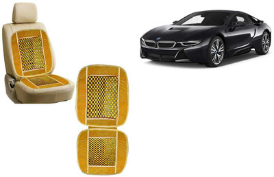 Auto Kite Wooden Bead, Velvet Seating Pad For  BMW I8(Car, Home and Office Yellow)