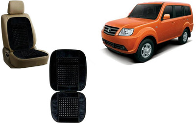 Auto Kite Wooden Bead, Velvet Seating Pad For  Tata Sumo Grand(Front Seats, Back Seats Black)