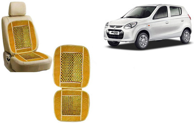 Auto Kite Wooden Bead, Velvet Seating Pad For  Maruti Suzuki Alto 800(Car, Home and Office Yellow)