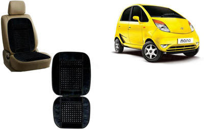 Auto Kite Wooden Bead, Velvet Seating Pad For  Tata Nano(Front Seats, Back Seats Black)