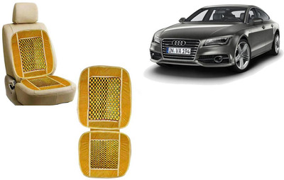 Auto Kite Wooden Bead, Velvet Seating Pad For  Audi A7(Car, Home and Office Yellow)