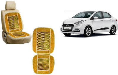 Auto Kite Wooden Bead, Velvet Seating Pad For  Hyundai Universal For Car(Car, Home and Office Yellow)