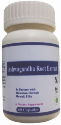 Hawaiian Herbal Ashwagandha Root Extract Capsule-60 Caps(500 mg)