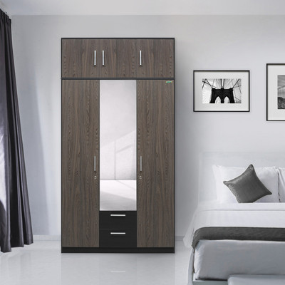 Zuari By Forte Niko Engineered Wood 3 Door Wardrobe Finish Color