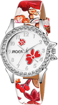 JAGER STYLISH FLOWER DIAMOND STUDDED WATCH COLLECTION Analog Watch  - For Women