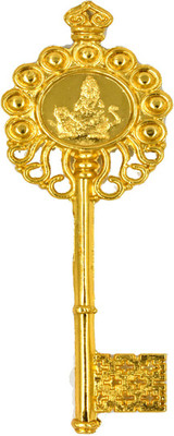 AFH Kuber Kunji Key Golden Decorative Showpiece (10 x 3 cm) Plated Yantra(Pack of 1)