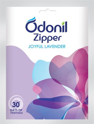 Odonil Zipper Bathroom Air Freshener Zipper Joyful Lavender | Instant & Long Lasting Fragrance Blocks(10 g)