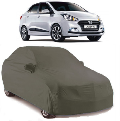 Gargi Traders Car Cover For Hyundai Xcent (With Mirror Pockets)(Grey)