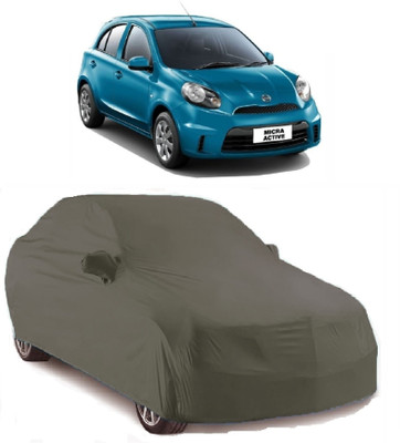 KELIA Retails Car Cover For Nissan Micra Active (With Mirror Pockets)(Grey)