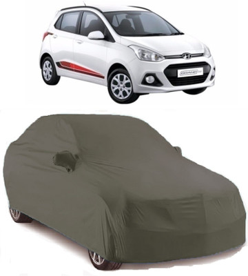 KELIA Retails Car Cover For Hyundai Grand i10 (With Mirror Pockets)(Grey)