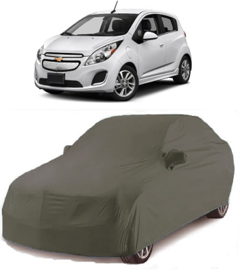 Gargi Traders Car Cover For Chevrolet Spark (With Mirror Pockets)(Grey)