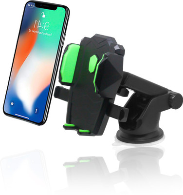 CARZEX Car Mobile Holder for Windshield, Dashboard, Anti-slip(Green, Black)