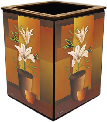 Poster N Frames 1 Compartments wooden Pen Stand(Brown)