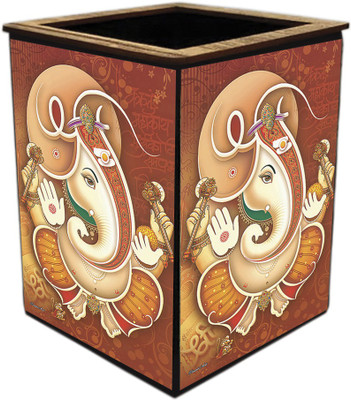 Poster N Frames 1 Compartments wooden Pen Stand(Brown)