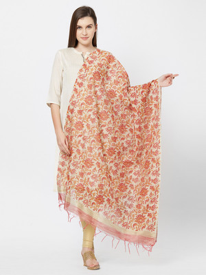 DUPATTA BAZAAR Cotton Silk Floral Print Women Dupatta