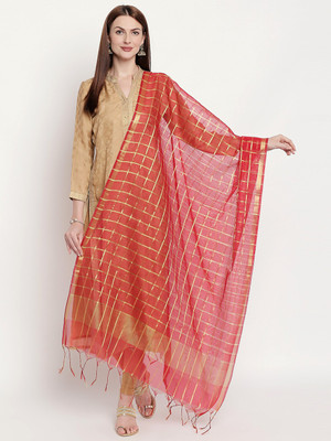 DUPATTA BAZAAR Cotton Silk Woven Women Dupatta