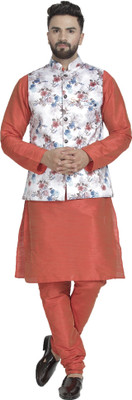 B BEN Men Kurta Churidar Ethnic Jacket Set