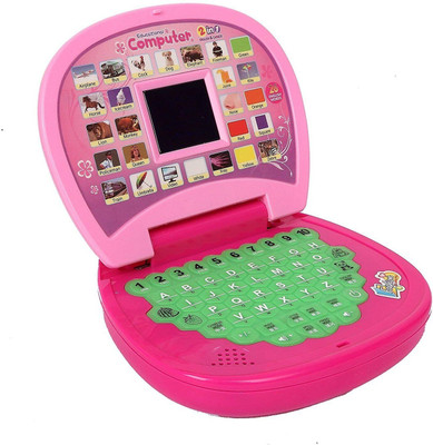 iChoice Educational Computer ABC and 123 Learning Laptop with LED Display and Music for Kids(Pink)