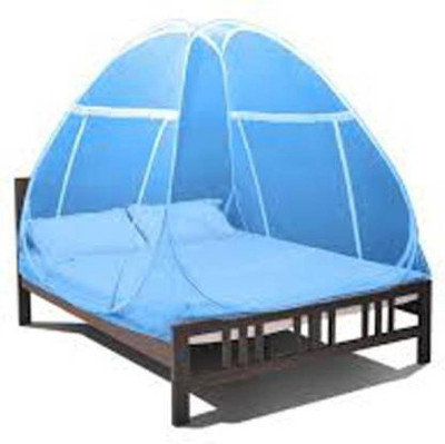 buy & believe Polyester Adults Washable Premium Quality Double Mosquito Net Mosquito Net(Blue, Tent)