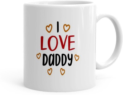 Kesri Gifts I Love Daddy Theme (ks-Dad-day-042P) Ceramic Coffee Mug(325 ml)