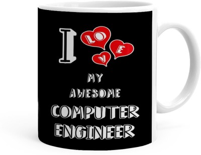 Kesri Gifts I Love My Awesome Computer Engineer Theme (Kg-engineer-011) Ceramic Coffee Mug(325 ml)