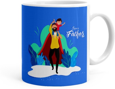 Kesri Gifts Super Father Theme(ks-Dad-day-776P) Ceramic Coffee Mug(325 ml)