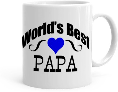 Kesri Gifts Worlds Best Papa Theme (ks-Dad-day-146P) Ceramic Coffee Mug(325 ml)