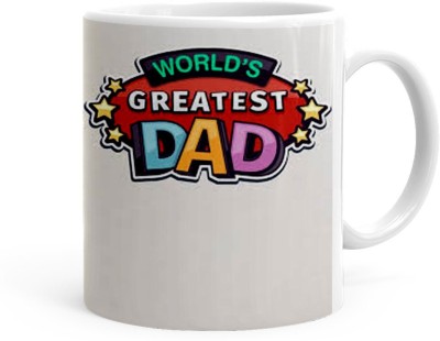 Kesri Gifts Greatest Dad Theme (ks-Dad-day-559P) Ceramic Coffee Mug(325 ml)