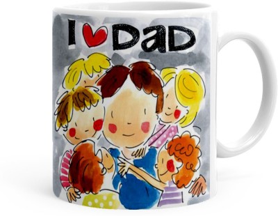 Kesri Gifts I Love Dad Theme (ks-Dad-day-061P) Ceramic Coffee Mug(325 ml)