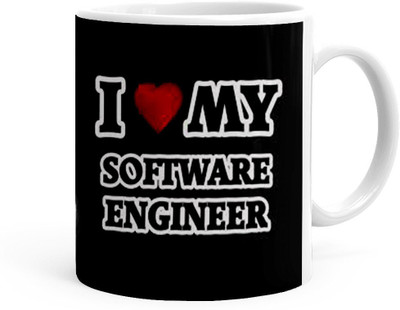 Kesri Gifts I Love My Software Engineer Theme (Kg-engineer-098) Ceramic Coffee Mug(325 ml)