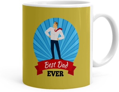 Kesri Gifts Best Dad Ever Theme (ks-Dad-day-120P) Ceramic Coffee Mug(325 ml)